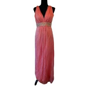 Beautiful Empire Waist Salmon Pink Dress Size Medium